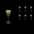 Fusion C5 FEGW Liqueur Glasses 70ml 6pcs in Flora´s Empire Golden White Decor (21-541)