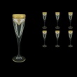 Fusion CFL FEGW Champagne Flutes 170ml 6pcs in Flora´s Empire Golden White Decor (21-545)