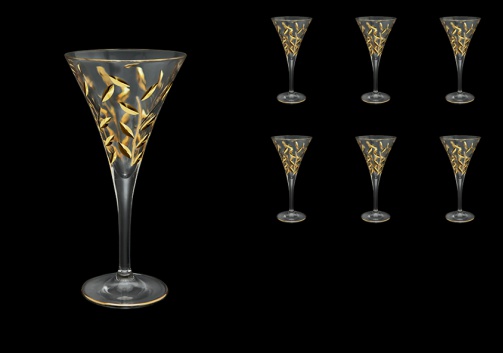 Laurus C3 LLG Wine Glasses 170ml 6pcs in Gold(1341)