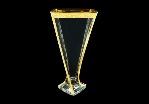 Bohemia Quadro VV QNGC B Vase 330,1pc in Romance Golden Classic Decor (33-468)