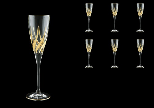 Trix CFL TTG Champagne Flutes 120ml 6pcs in Gold (1263)