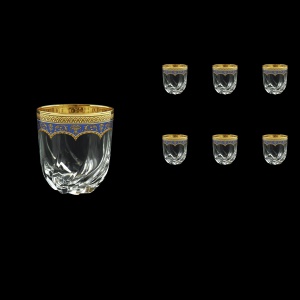 Trix B2 TEGC Whisky Glasses 400ml 6pcs in Flora´s Empire Golden Blue Decor (23-566)