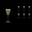 Trix C5 TEGB Liqueur Glasses 70ml 6pcs in Flora´s Empire Golden Blue Decor (23-561)