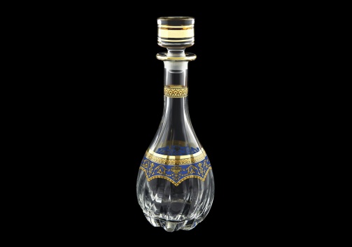 Trix RD TEGC Round Decanter 900ml 1pc in Flora´s Empire Golden Blue Decor (23-570)