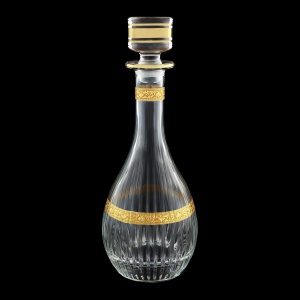 Timeless RD TNGC Round Decanter 900ml 1pc in Romance Golden Classic Decor (33-285)