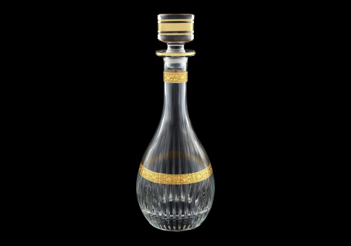 Timeless RD TNGC Round Decanter 900ml 1pc in Romance Golden Classic Decor (33-285)