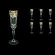 Adagio CFL AEGW Champagne Flutes 180ml 6pcs in Flora´s Empire Golden White Decor (21-594)
