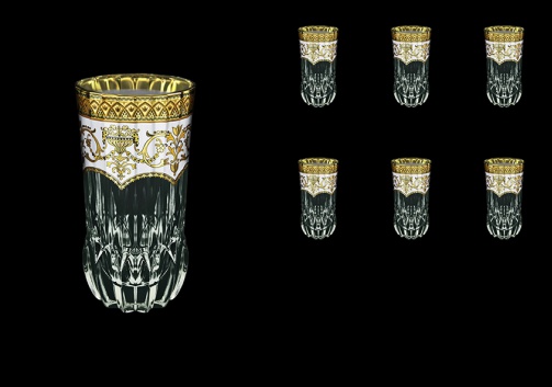 Adagio B0 AEGW Water Glasses 400ml 6pcs in Flora´s Empire Golden White Decor (21-596)