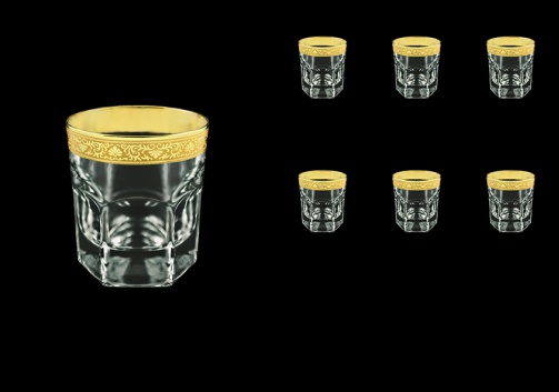 Provenza B2 PNGC Whisky Glasses 280ml 6pcs in Romance Golden Classic Decor (33-136)