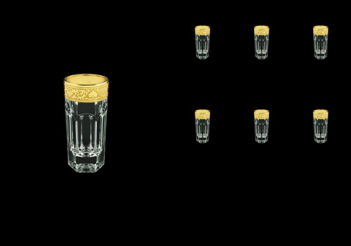 Provenza B5 PNGC Liqueur Tumblers 50ml 6pcs in Romance Golden Classic Decor (33-142)