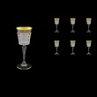 Timeless C5 TMGB SKLI Liqueur Glasses 110ml 6pcs in Lilit Gold. Black D+SKLI (31-112/bKLI)