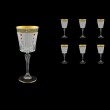 Timeless C3 TMGB SKLI Wine Glasses 227ml 6pcs in Lilit Gold. Black D.+SKLI (31-129/bKLI)