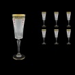 Timeless CFL TMGB SKLI Champagne Flutes 210ml 6pcs in Lilit Gol. Black+SKLI (31-131/bKLI)