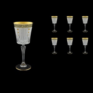 Timeless C3 TMGB SKTO Wine Glasses 227ml 6pcs in Lilit Gold. Black D.+SKTO (31-129/bKTO)