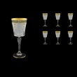 Timeless C3 TMGB SKTO Wine Glasses 227ml 6pcs in Lilit Gold. Black D.+SKTO (31-129/bKTO)