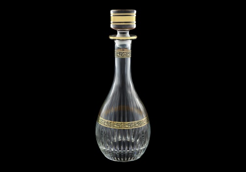 Timeless RD TMGB Round Decanter 900ml 1pc in Lilit Golden Black Decor (31-285)