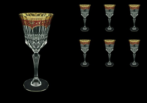 Adagio C2 AEGR Wine Glasses 280ml 6pcs in Flora´s Empire Golden Red Decor (22-593)