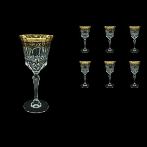 Adagio C2 AEGB Wine Glasses 280ml 6pcs in Flora´s Empire Golden Black Decor (26-593)