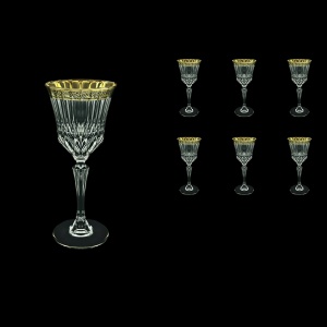 Adagio C3 AMGB Wine Glasses 220ml 6pcs in Lilit Golden Black Decor (31-482)