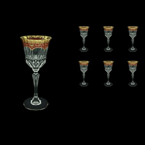 Adagio C3 AEGR Wine Glasses 220ml 6pcs in Flora´s Empire Golden Red Decor (22-592)