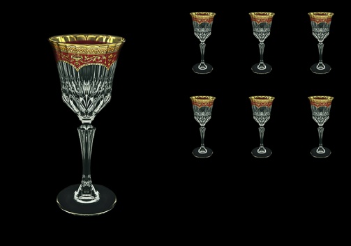 Adagio C3 AEGR Wine Glasses 220ml 6pcs in Flora´s Empire Golden Red Decor (22-592)