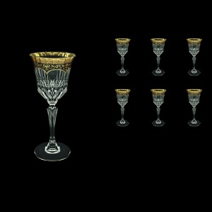 Adagio C3 AEGB Wine Glasses 220ml 6pcs in Flora´s Empire Golden Black Decor (26-592)