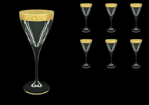 Fusion C2 FNGC Wine Glasses 250ml 6pcs in Romance Golden Classic Decor (33-432)
