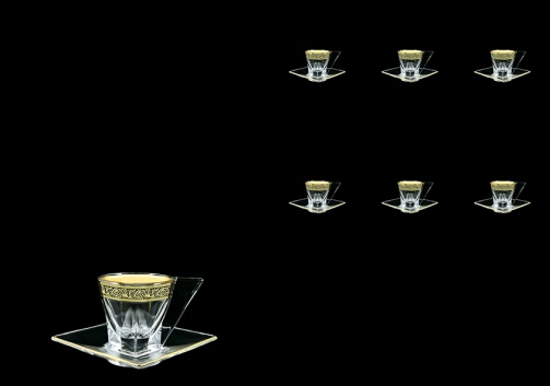 Fusion ES FMGB b Cup Espresso 76ml 6pcs in Lilit Golden Black Decor (31-335/6)