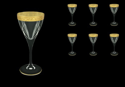 Fusion C3 Fngc Wine Glasses 210ml 6pcs in Romance Golden Classic Decor (33-431)