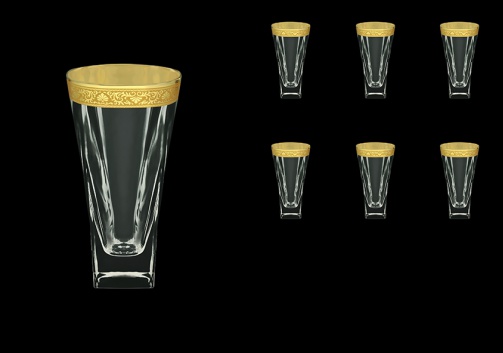 Fusion B0 FNGC Water Glasses 384ml 6pcs in Romance Golden Classic Decor (33-398)