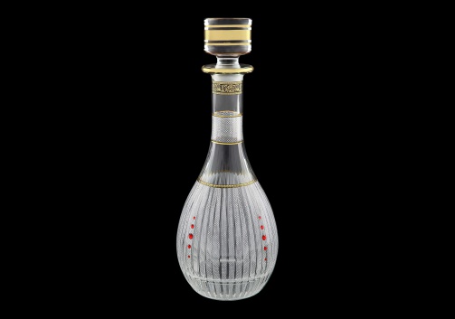 Timeless RD TMGB SKLI Round Decanter 900ml 1pc in Lilit Golden Black D.+SKLI (31-113/bKLI)