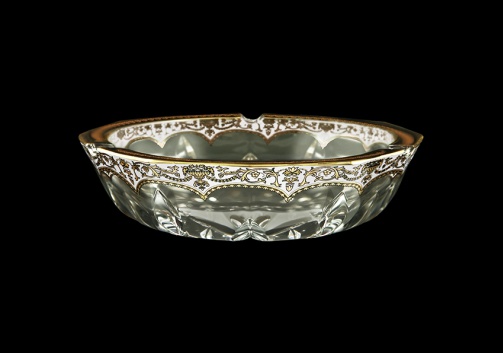 Opera PO OEGW Ashtray d17,5cm 1pc in Flora´s Empire Golden White Decor (21-539)