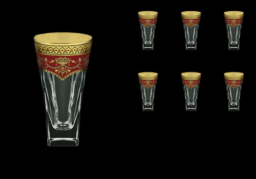 Fusion B0 FEGR Water Glasses 384ml 6pcs in Flora´s Empire Golden Red Decor (22-548)