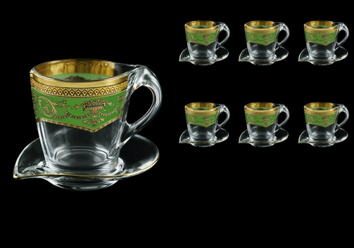 Mamanonmama CA MEGG Cappuccino 260ml 6pcs in Flora´s Empire Golden Green Decor (24-448/6)