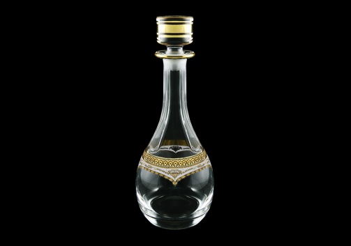 Provenza RD PEGW Round Decanter 900ml 1pc in Flora´s Empire Golden White Decor (21-529)