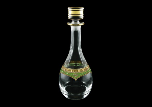 Provenza RD PEGG Round Decanter 900ml 1pc in Flora´s Empire Golden Green Decor (24-529)