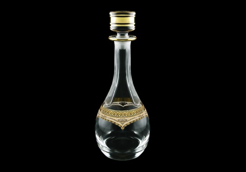 Provenza RD PEGI Round Decanter 900ml 1pc in Flora´s Empire Golden Ivory Decor (25-529)