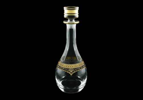 Provenza RD PEGB Round Decanter 900ml 1pc in Flora´s Empire Golden Black Decor (26-529)