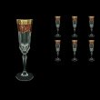 Adagio CFL AEGR Champagne Flutes 180ml 6pcs in Flora´s Empire Golden Red Decor (22-594)