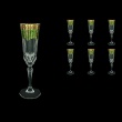 Adagio CFL AEGG Champagne Flutes 180ml 6pcs in Flora´s Empire Golden Green Decor (24-594)