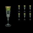 Adagio CFL AEGG Champagne Flutes 180ml 6pcs in Flora´s Empire Golden Green Decor (24-594)