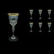 Adagio C3 AEGC Wine Glasses 220ml 6pcs in Flora´s Empire Golden Blue Decor (23-592)