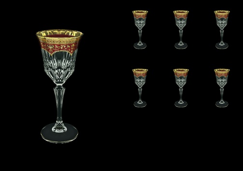Adagio C4 AEGR Wine Glasses 150ml 6pcs in Flora´s Empire Golden Red Decor (22-591)