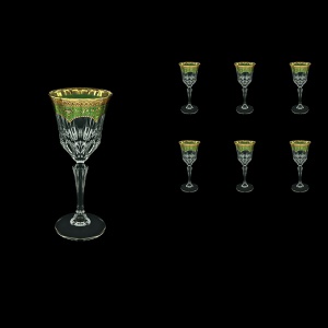 Adagio C4 AEGG Wine Glasses 150ml 6pcs in Flora´s Empire Golden Green Decor (24-591)