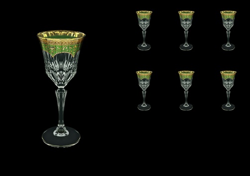 Adagio C4 AEGG Wine Glasses 150ml 6pcs in Flora´s Empire Golden Green Decor (24-591)