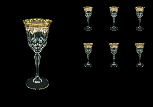 Adagio C4 AEGI Wine Glasses 150ml 6pcs in Flora´s Empire Golden Ivory Decor (25-591)