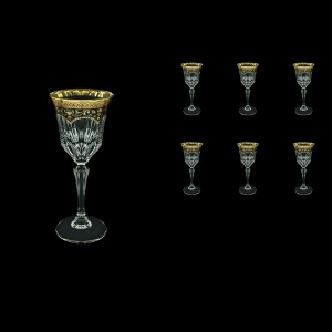 Adagio C4 AEGB Wine Glasses 150ml 6pcs in Flora´s Empire Golden Black Decor (26-591)