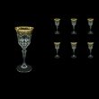 Adagio C4 AEGB Wine Glasses 150ml 6pcs in Flora´s Empire Golden Black Decor (26-591)