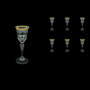 Adagio C5 AEGC Liqueur Glasses 80ml 6pcs in Flora´s Empire Golden Blue Decor (23-590)