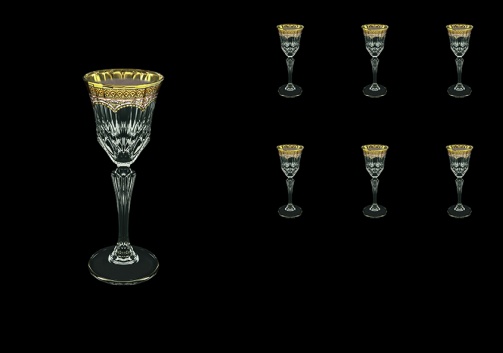 Adagio C5 AEGI Liqueur Glasses 80ml 6pcs in Flora´s Empire Golden Ivory Decor (25-590)